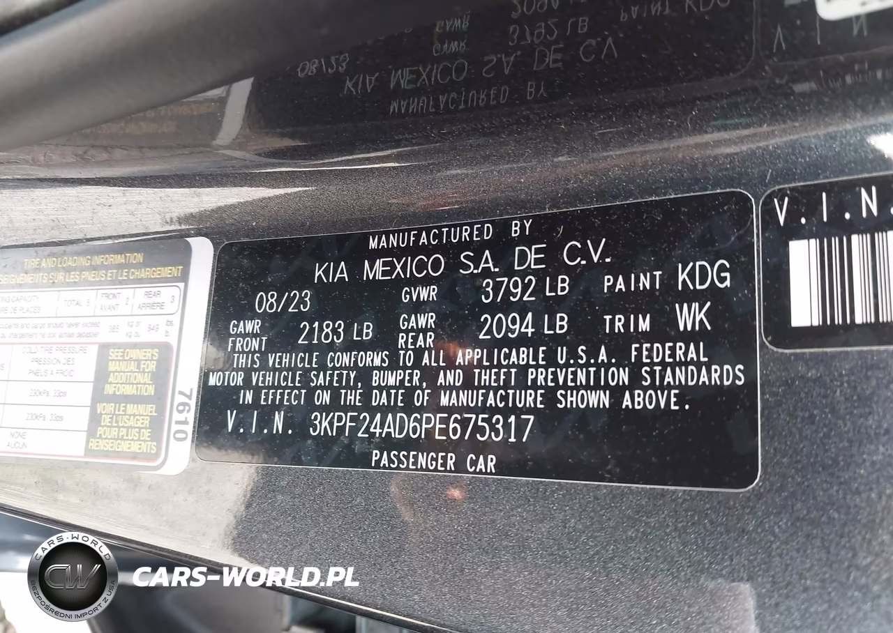 2023 Kia Forte Lxs VIN:3KPF24AD6PE675317 - 9