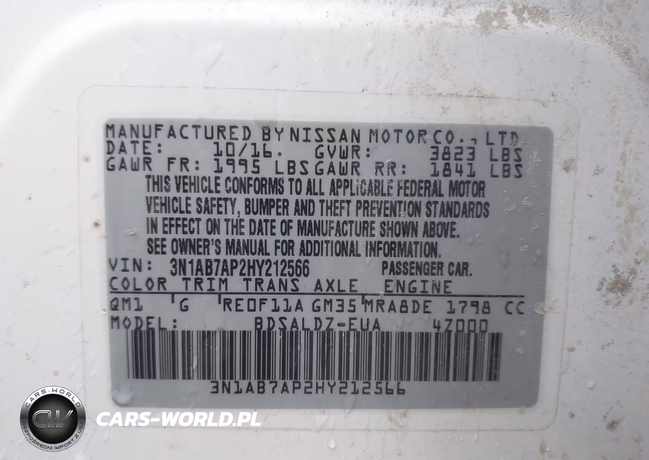 2017 Nissan Sentra Sv VIN:3N1AB7AP2HY212566 - 9