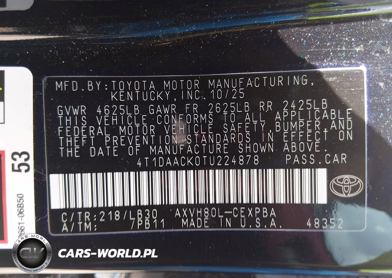 2026 Toyota Camry Xse VIN:4T1DAACK0TU224878 - 9