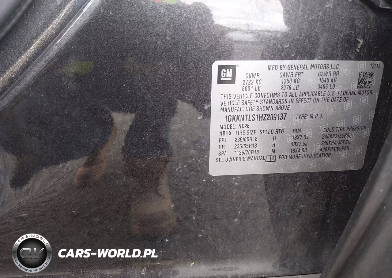 2017 GMC Acadia Sle-2 VIN:1GKKNTLS1HZ209137 - 9