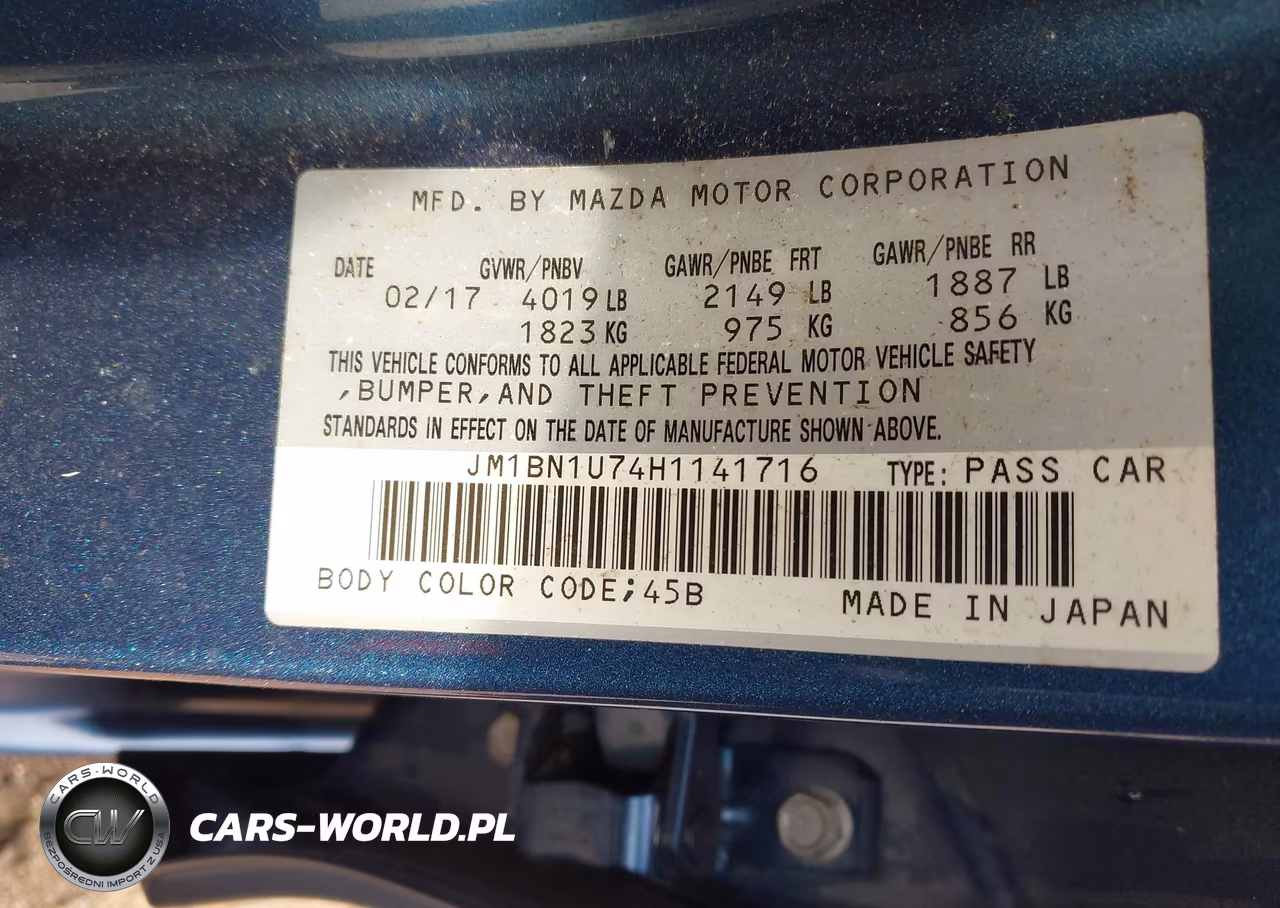 2017 Mazda Mazda3 Sport VIN:JM1BN1U74H1141716 - 9
