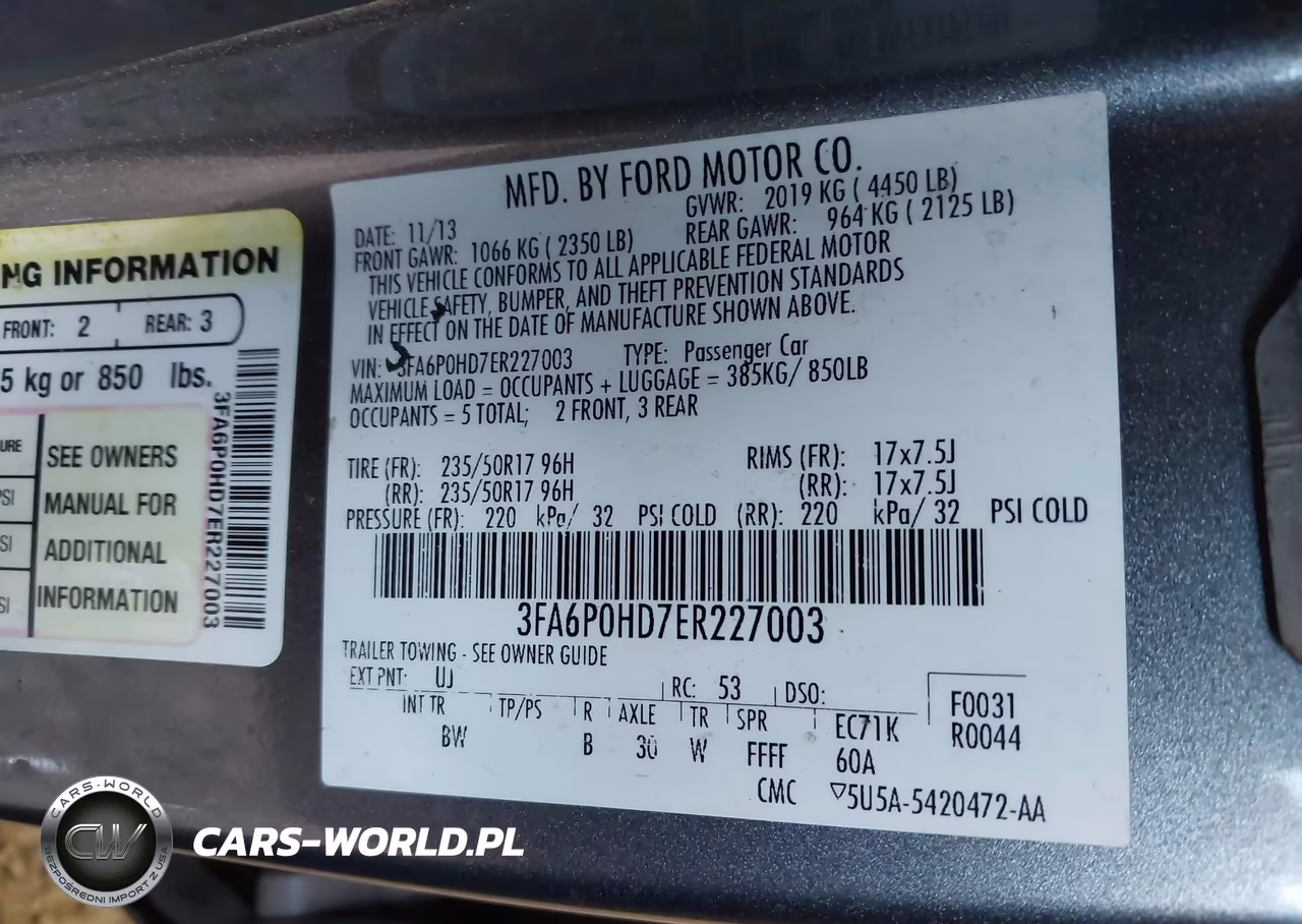 2014 Ford Fusion Se VIN:3FA6P0HD7ER227003 - 9