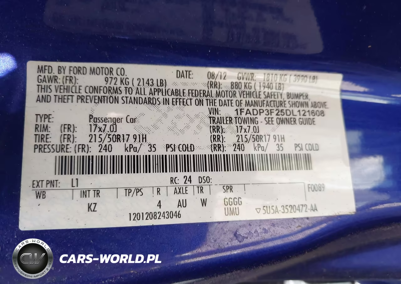 2013 Ford Focus Se VIN:1FADP3F25DL121608 - 9