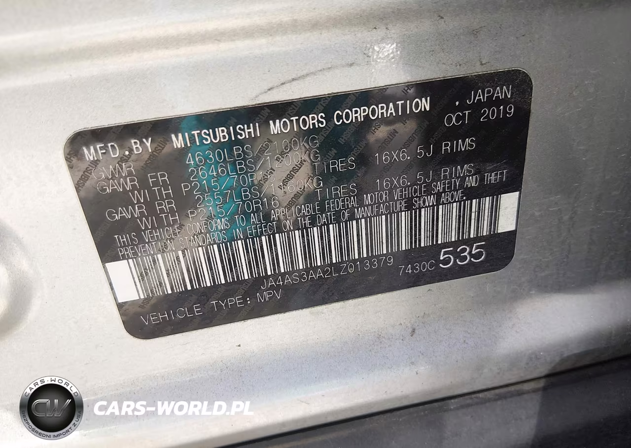 2020 Mitsubishi Eclipse Cross Es 1.5T VIN:JA4AS3AA2LZ013379 - 9