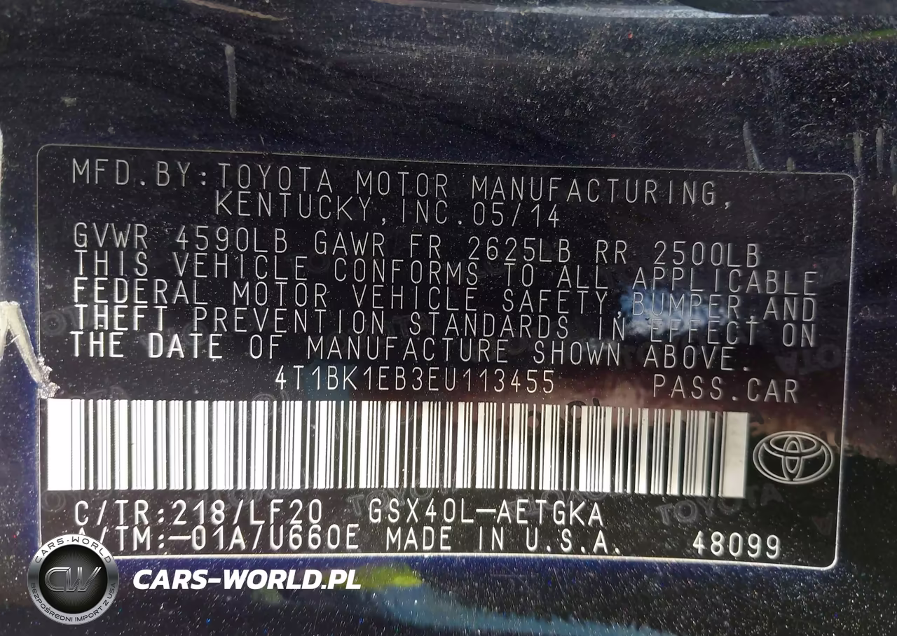 2014 Toyota Avalon Xle Premium VIN:4T1BK1EB3EU113455 - 9