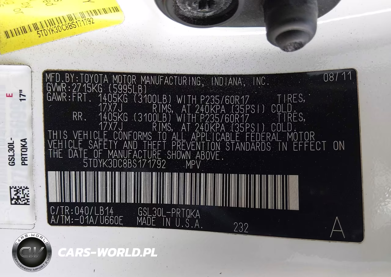 2011 Toyota Sienna Xle V6 VIN:5TDYK3DC8BS171792 - 9