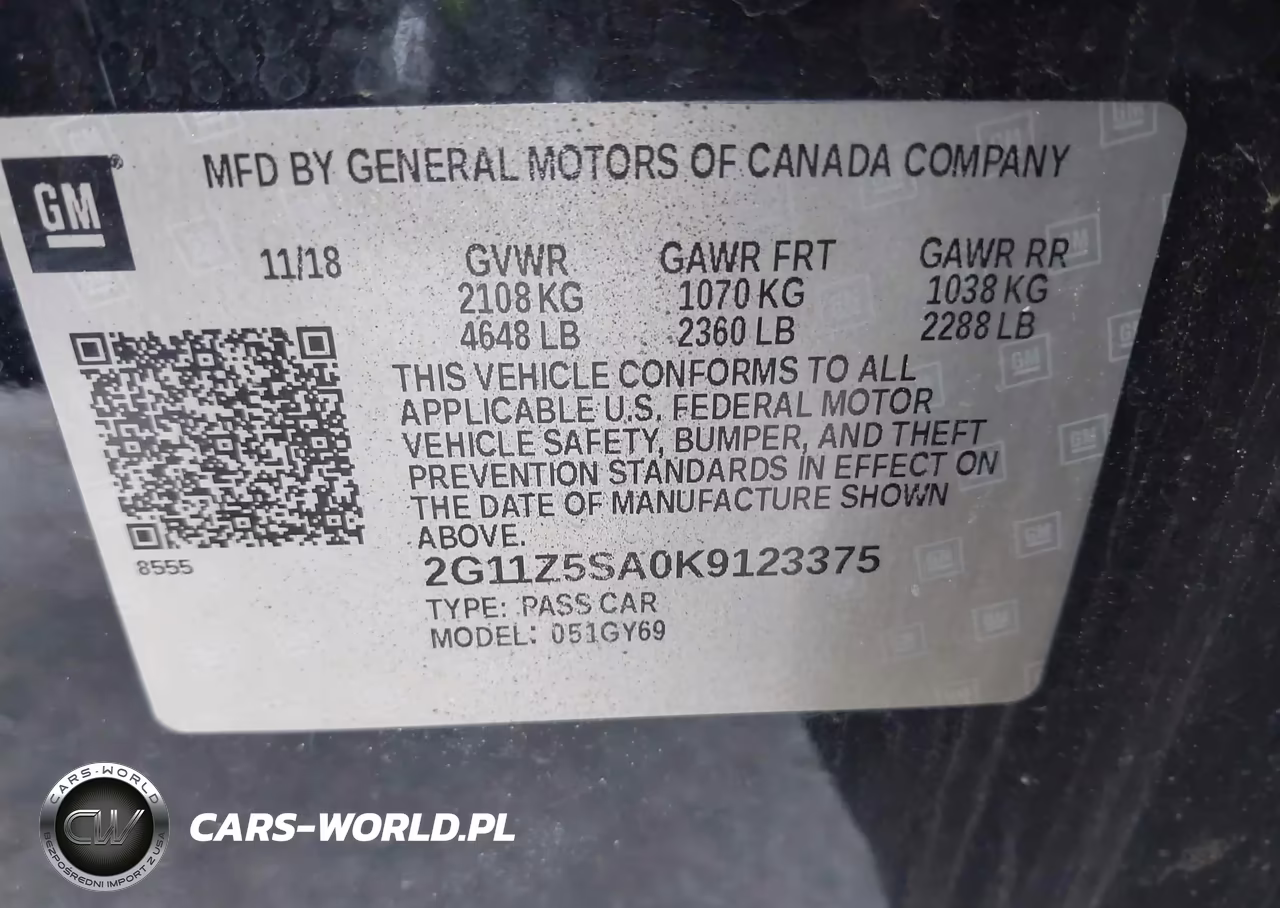 2019 Chevrolet Impala Lt VIN:2G11Z5SA0K9123375 - 9