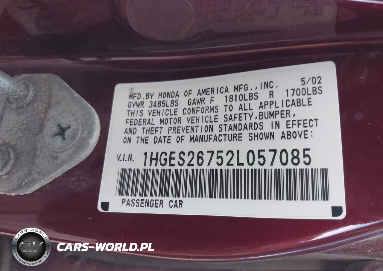 2002 Honda Civic Ex VIN:1HGES26752L057085 - 9
