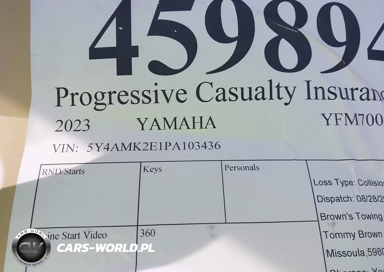2023 Yamaha Yfm700 G VIN:5Y4AMK2E1PA103436 - 9