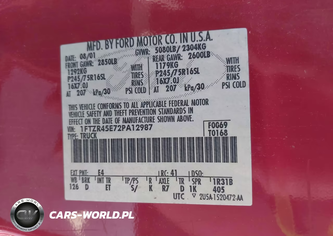2002 Ford Ranger Edge-Xlt VIN:1FTZR45E72PA12987 - 9