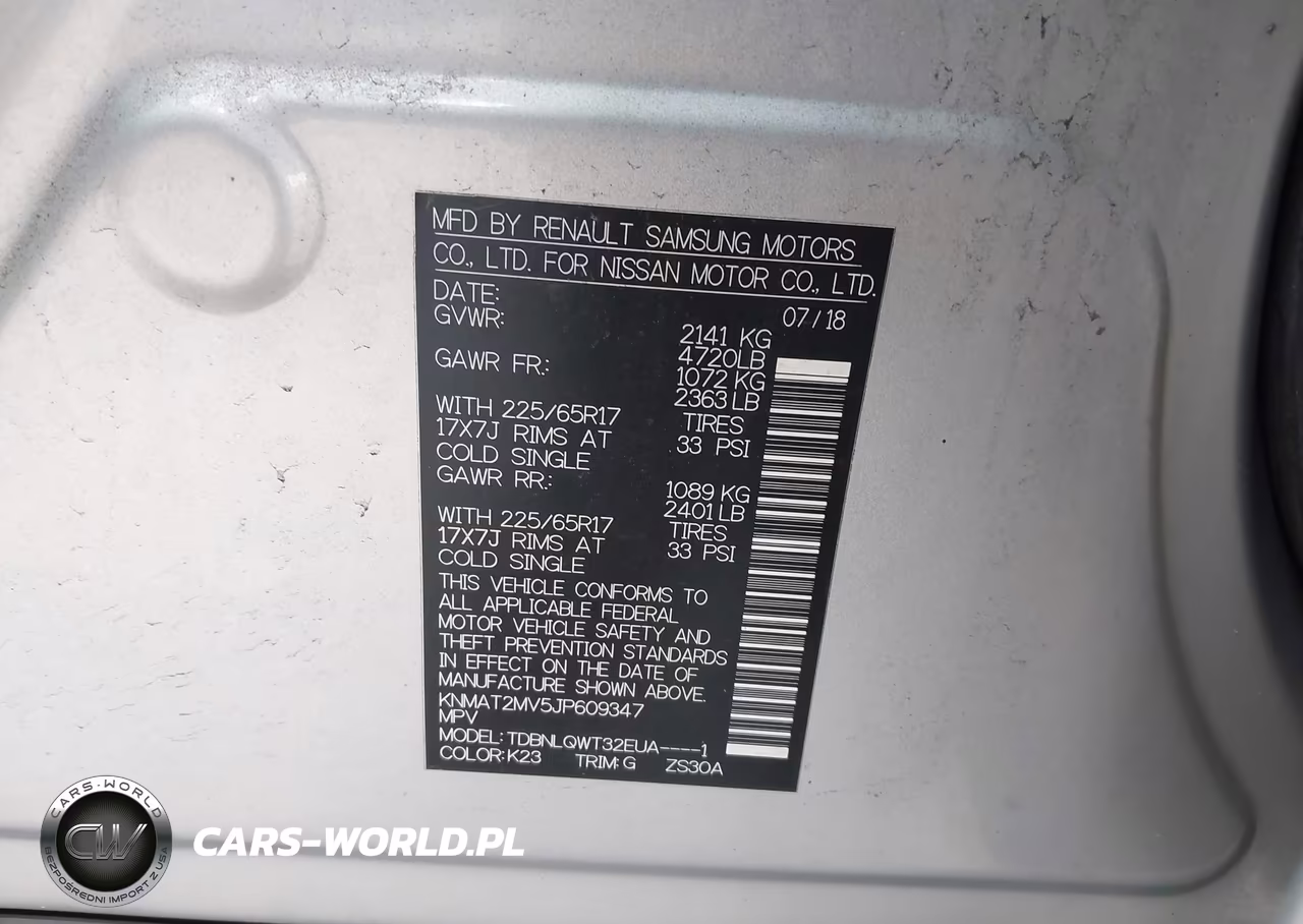 2018 Nissan Rogue Sv VIN:KNMAT2MV5JP609347 - 9