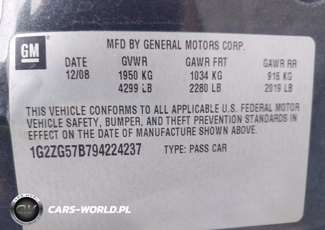 2009 Pontiac G6 VIN:1G2ZG57B794224237 - 9