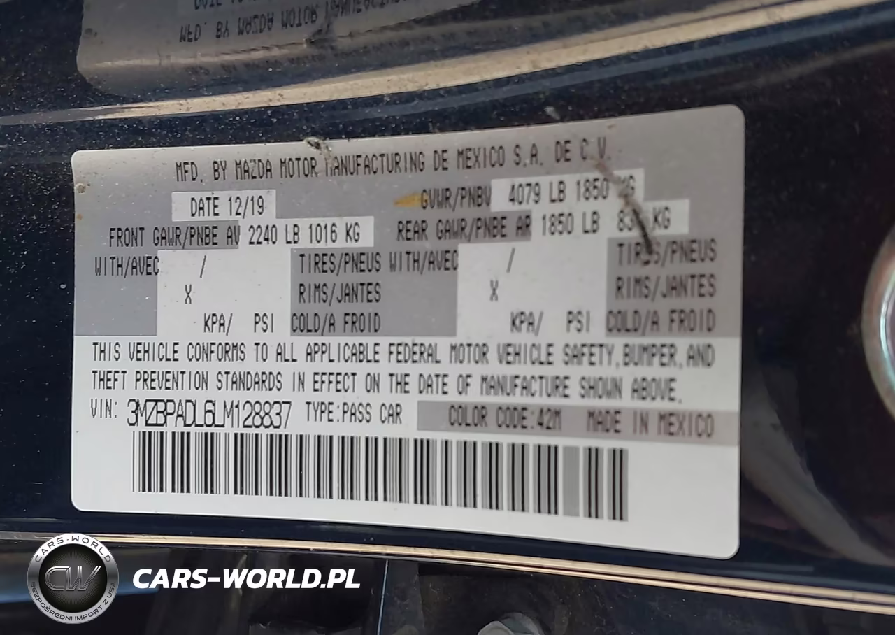 2020 Mazda Mazda3 Preferred Package VIN:3MZBPADL6LM128837 - 9