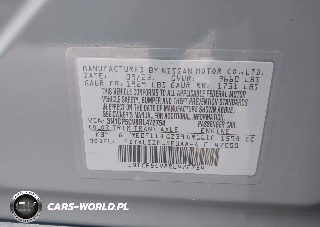 2024 Nissan Kicks Sv Xtronic Cvt VIN:3N1CP5CV8RL472754 - 9