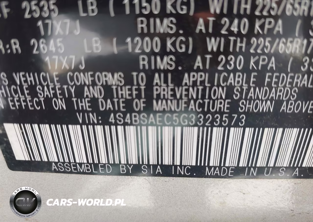 2016 Subaru Outback 2.5I Premium VIN:4S4BSAEC5G3323573 - 9