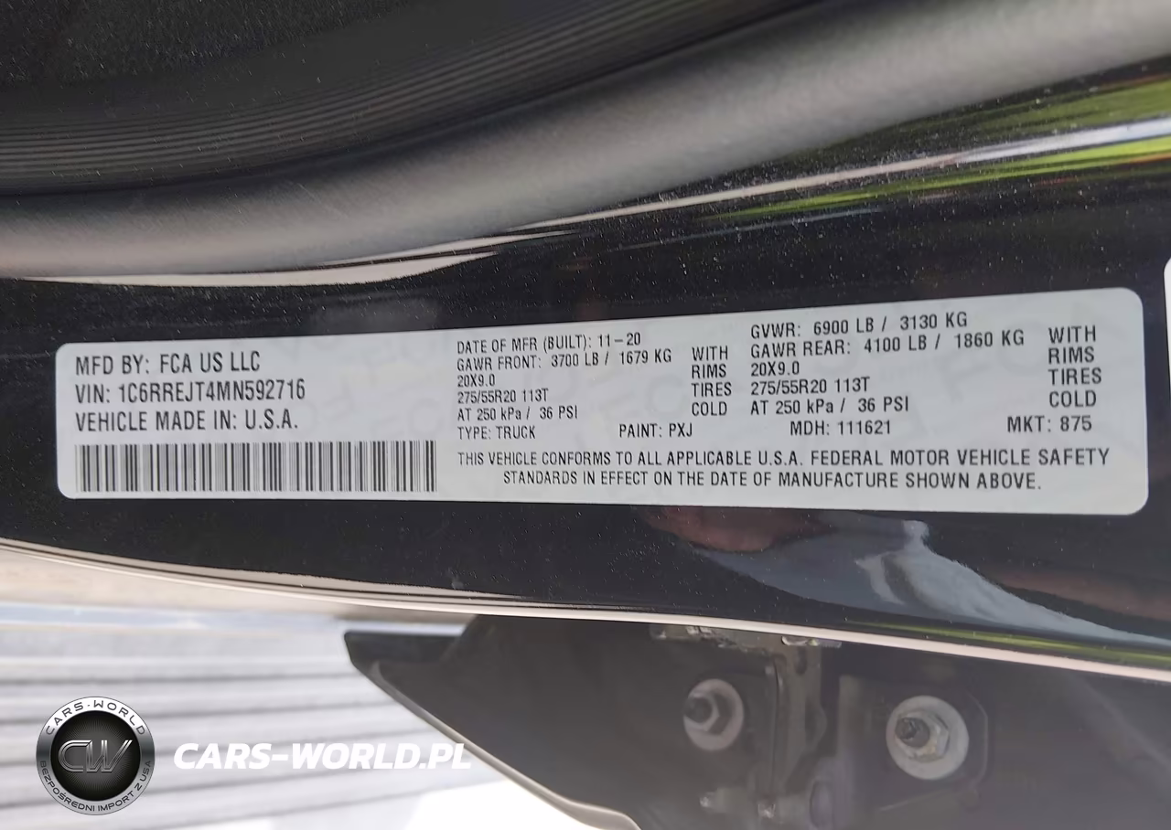 2021 Ram 1500 Laramie 4X2 5'7 Box VIN:1C6RREJT4MN592716 - 9