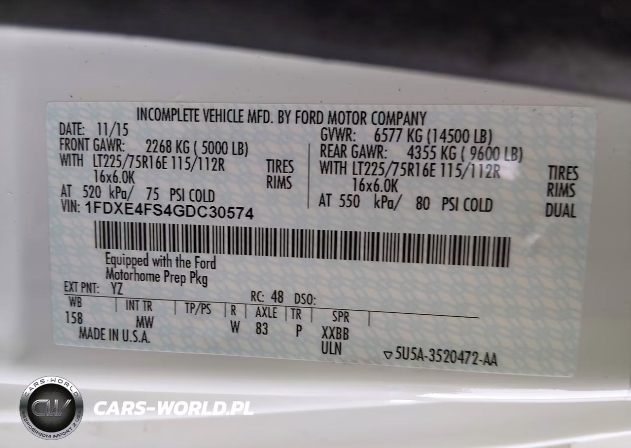 2016 Ford E-450 Cutaway VIN:1FDXE4FS4GDC30574 - 9
