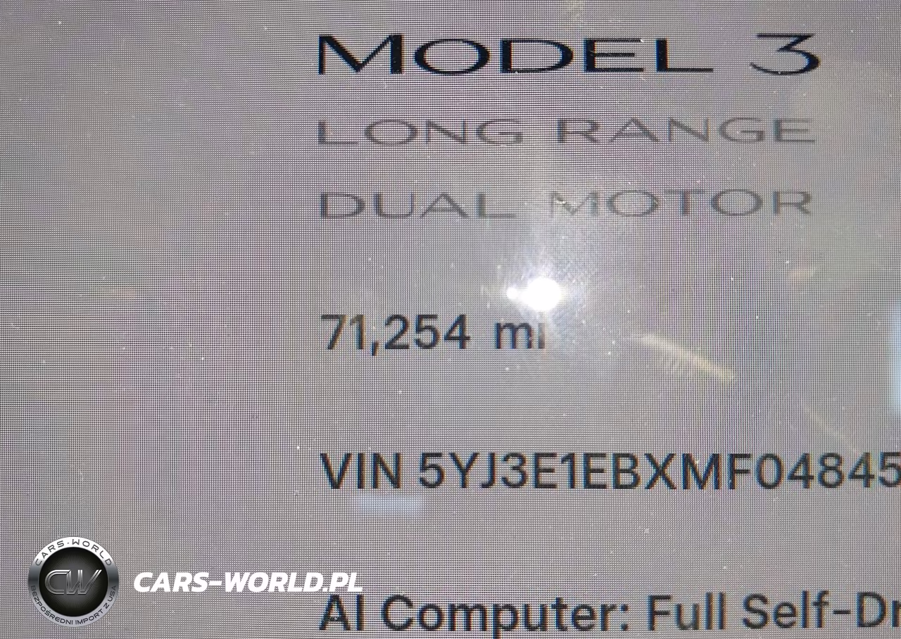 2021 Tesla Model 3 Long Range Dual Motor All-Wheel Drive VIN:5YJ3E1EBXMF048451 - 19