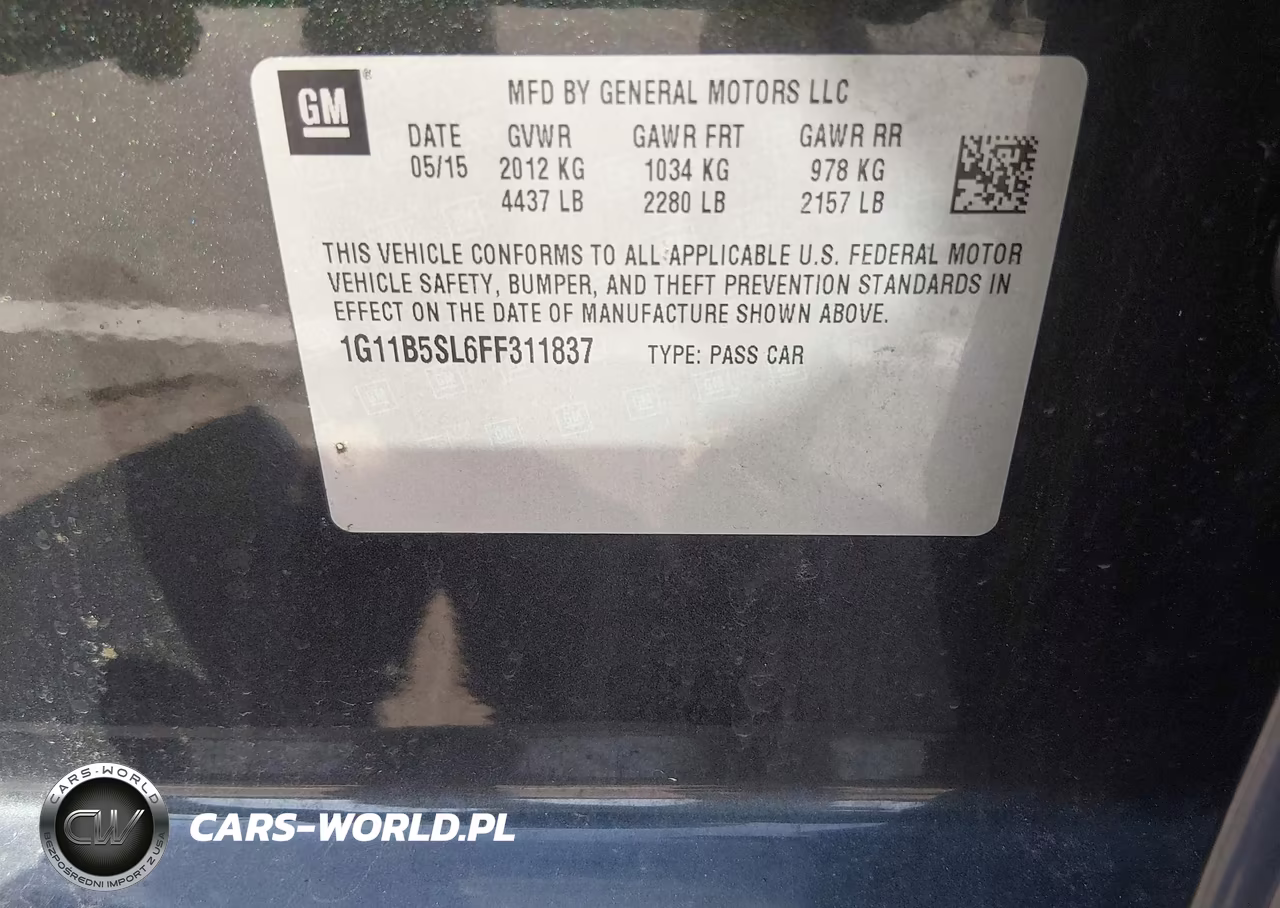 2015 Chevrolet Malibu Ls VIN:1G11B5SL6FF311837 - 9