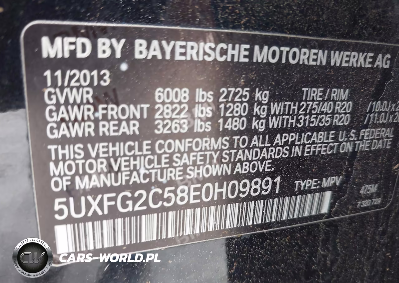 2014 BMW X6 xDrive35I VIN:5UXFG2C58E0H09891 - 9