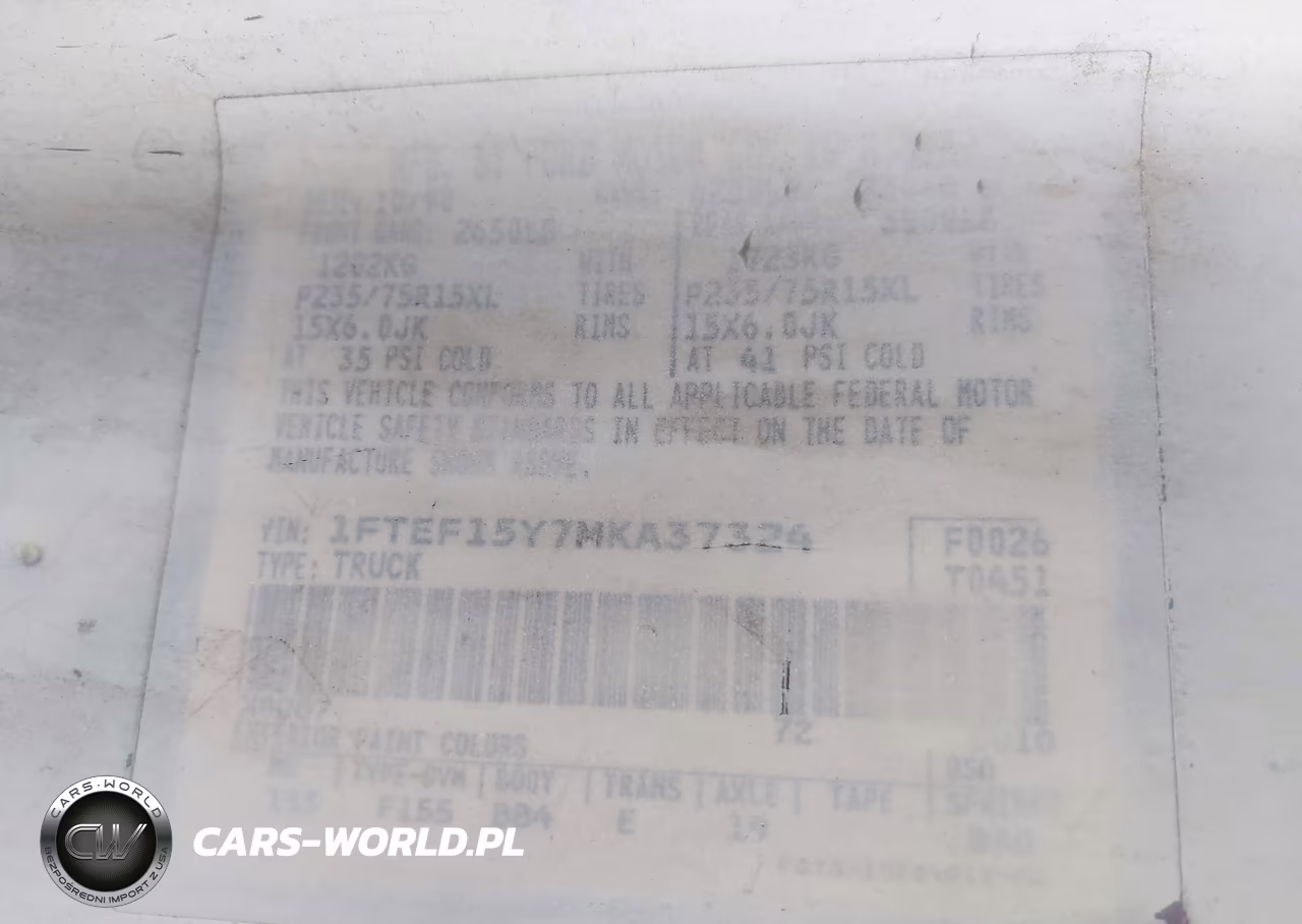 1991 Ford F150 VIN:1FTEF15Y7MKA37324 - 9