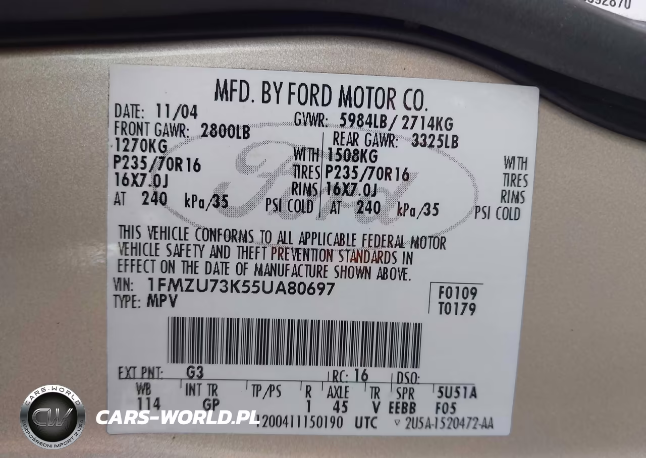 2005 Ford Explorer Xlt-Xlt Sport VIN:1FMZU73K55UA80697 - 9