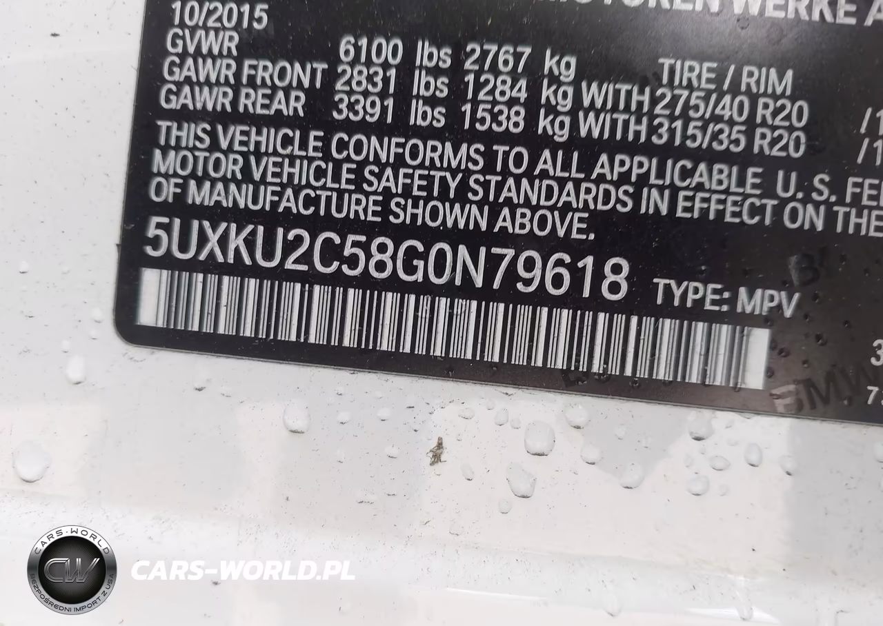 2016 BMW X6 xDrive35I VIN:5UXKU2C58G0N79618 - 9