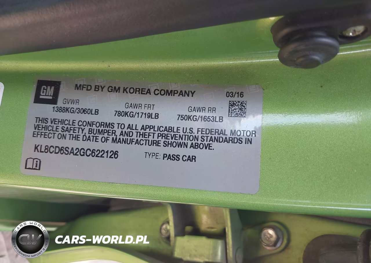 2016 Chevrolet Spark 1Lt Cvt VIN:KL8CD6SA2GC622126 - 9