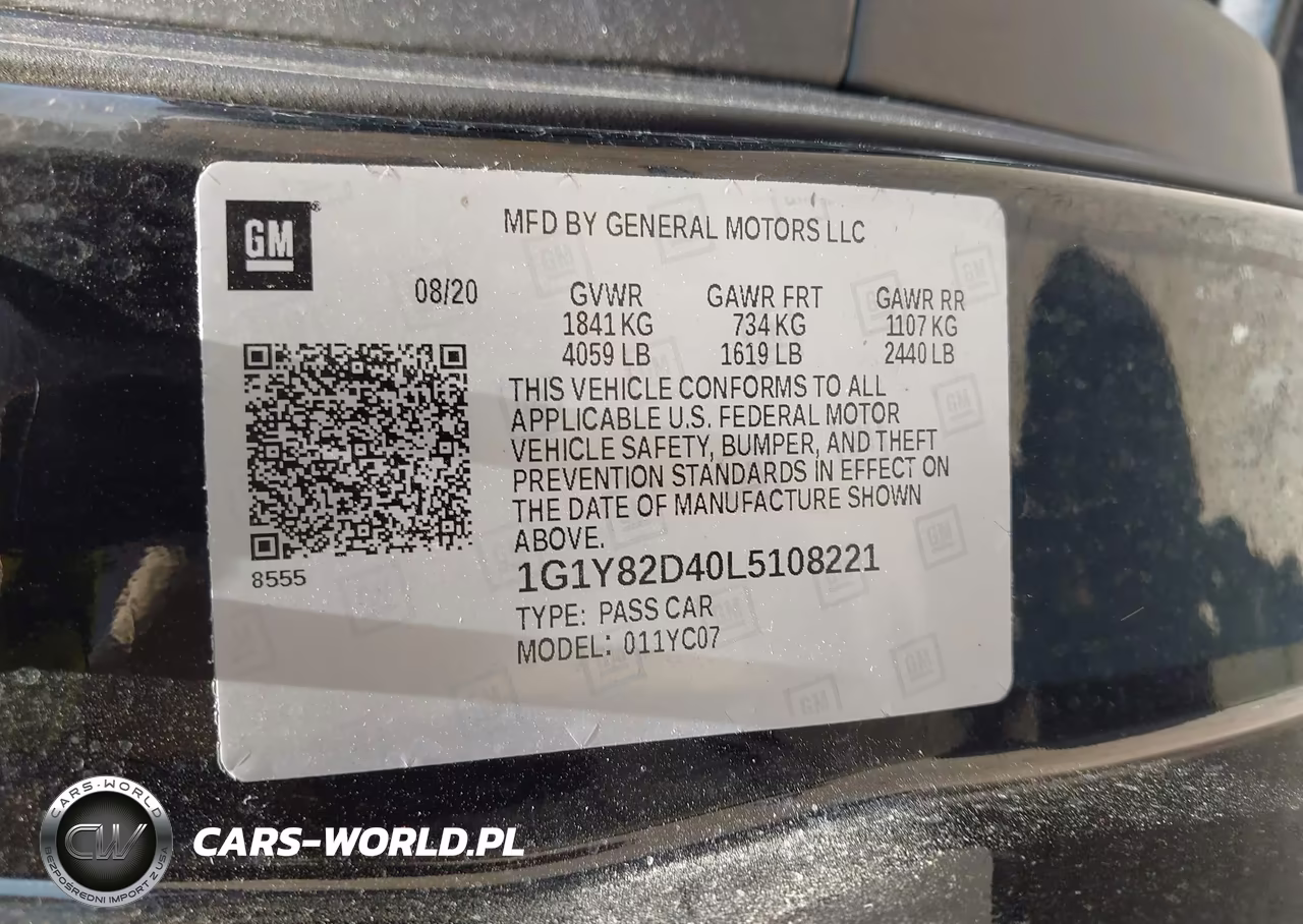 2020 Chevrolet Corvette Stingray Rwd 3Lt VIN:1G1Y82D40L5108221 - 9