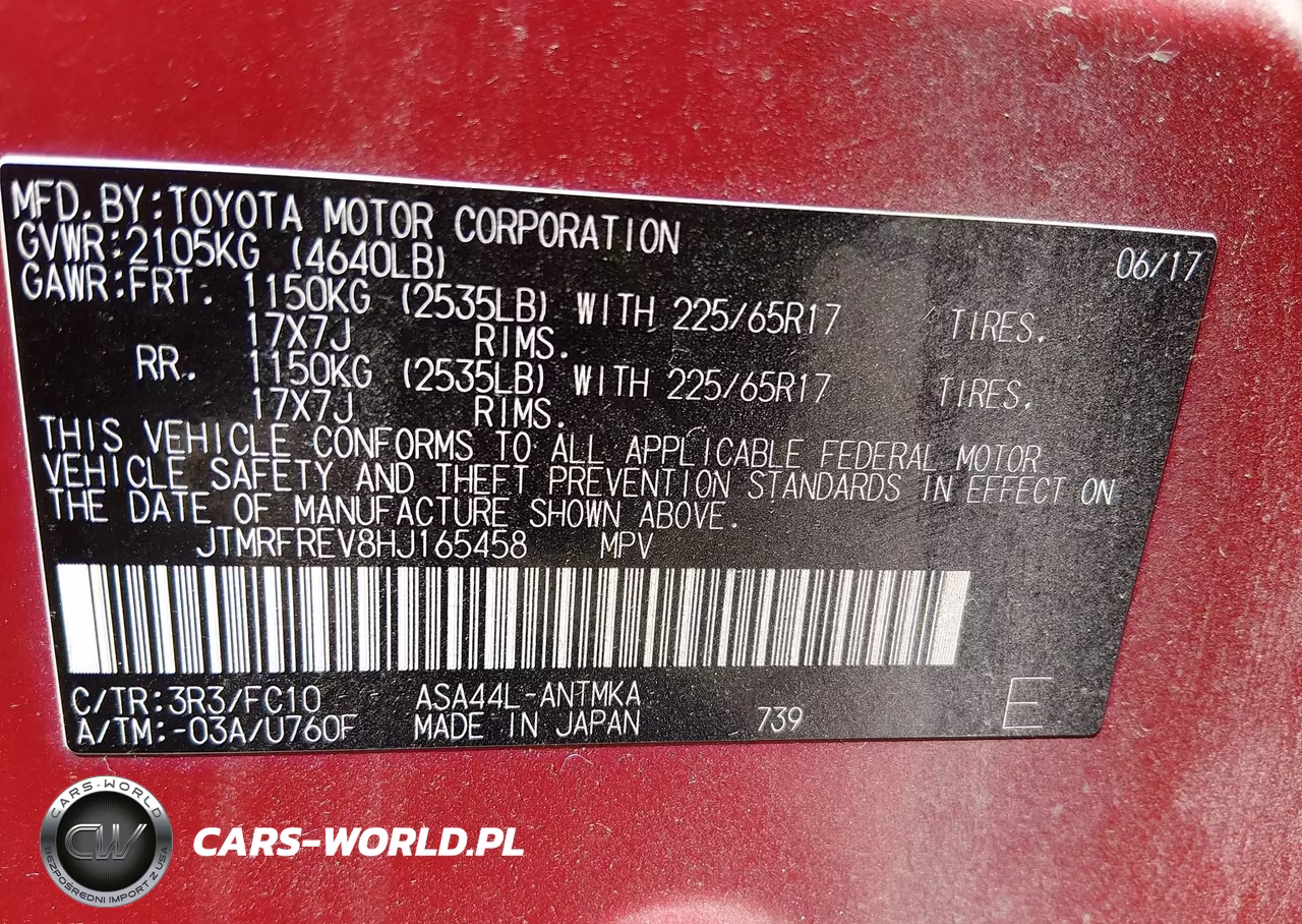 2017 Toyota Rav4 Xle VIN:JTMRFREV8HJ165458 - 9