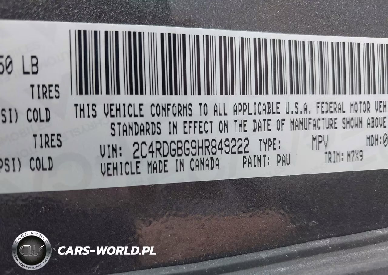 2017 Dodge Grand Caravan Se Plus VIN:2C4RDGBG9HR849222 - 9