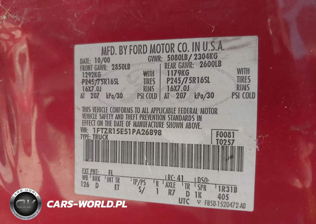 2001 Ford Ranger Edge-Xlt VIN:1FTZR15E51PA26898 - 9