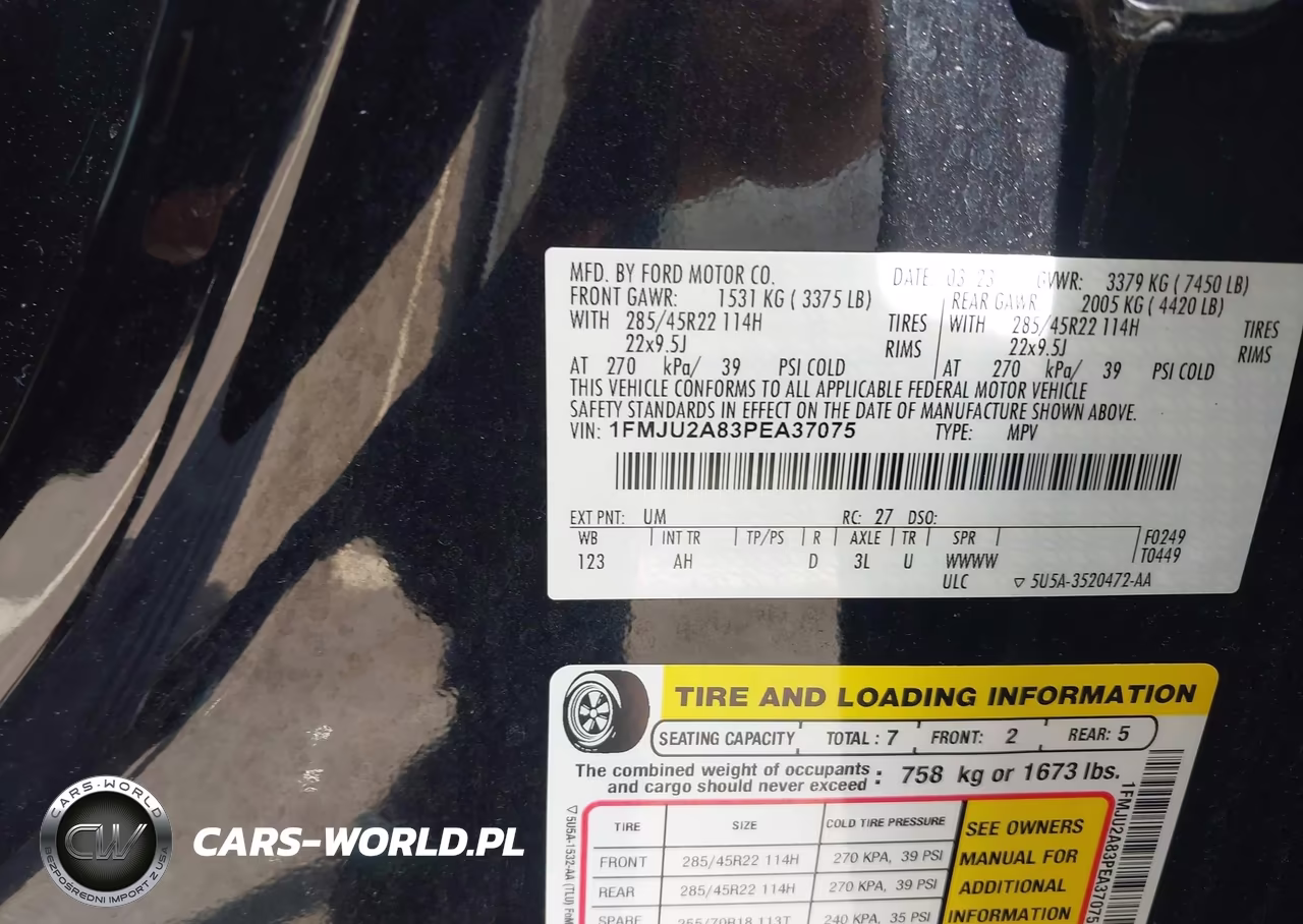 2023 Ford Expedition Limited VIN:1FMJU2A83PEA37075 - 9