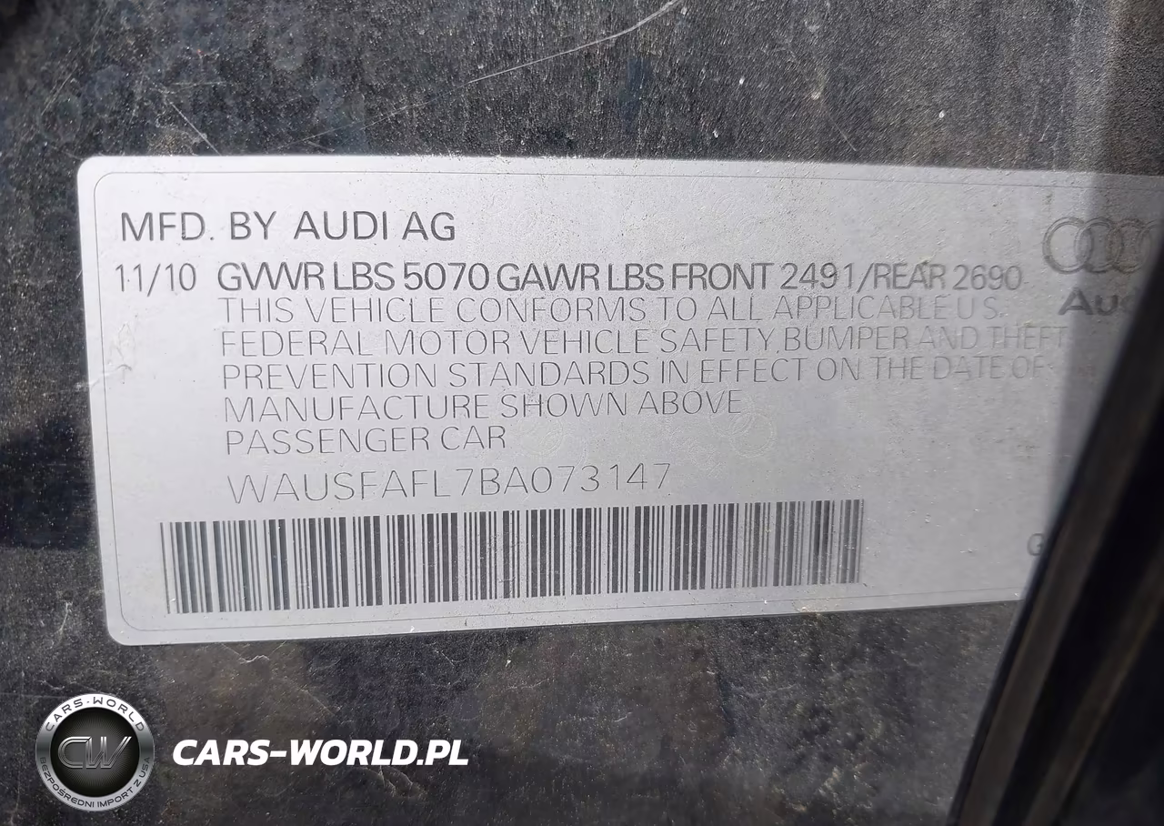 2011 Audi A4 2.0T Premium VIN:WAUSFAFL7BA073147 - 9