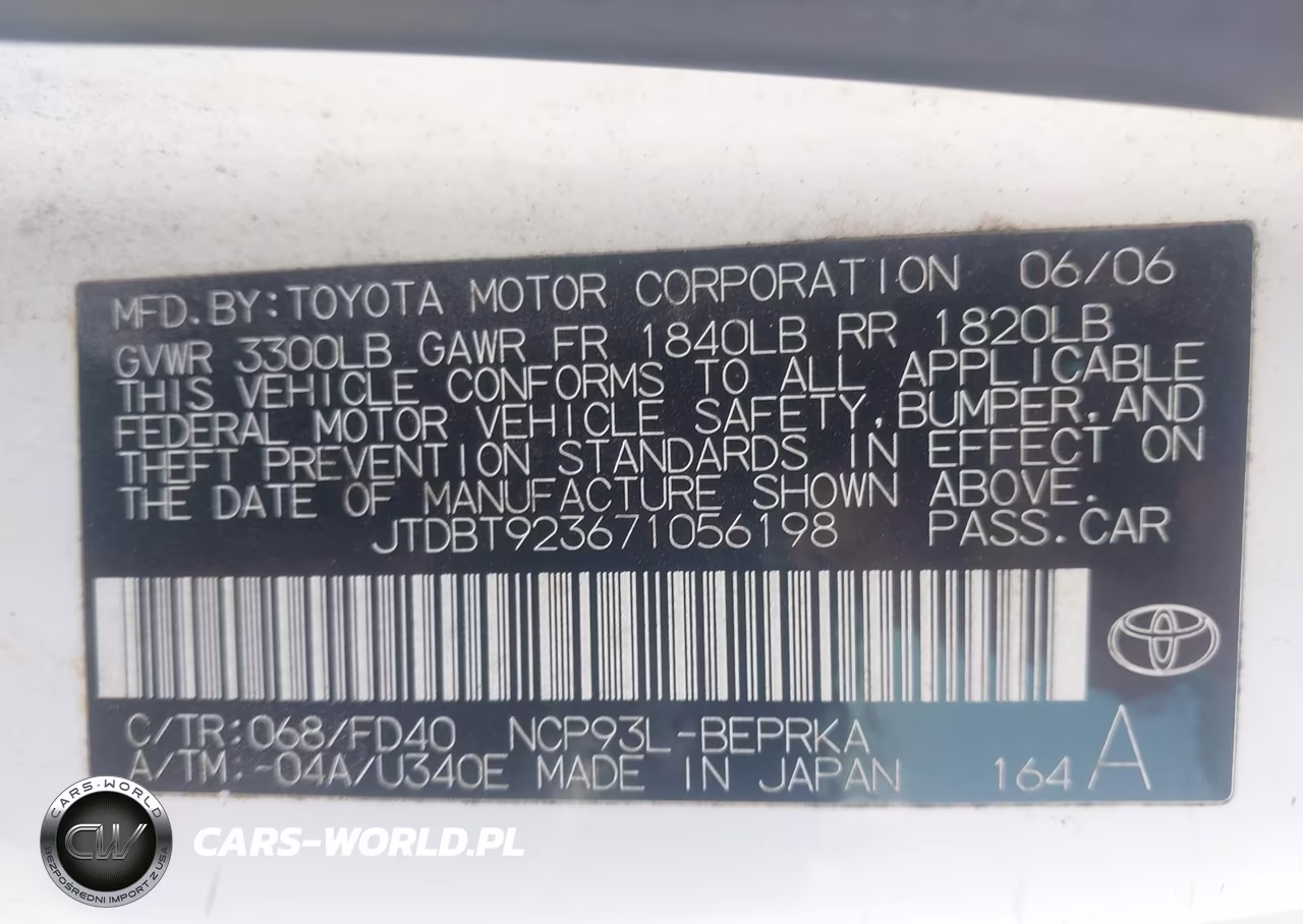 2007 Toyota Yaris VIN:JTDBT923671056198 - 9