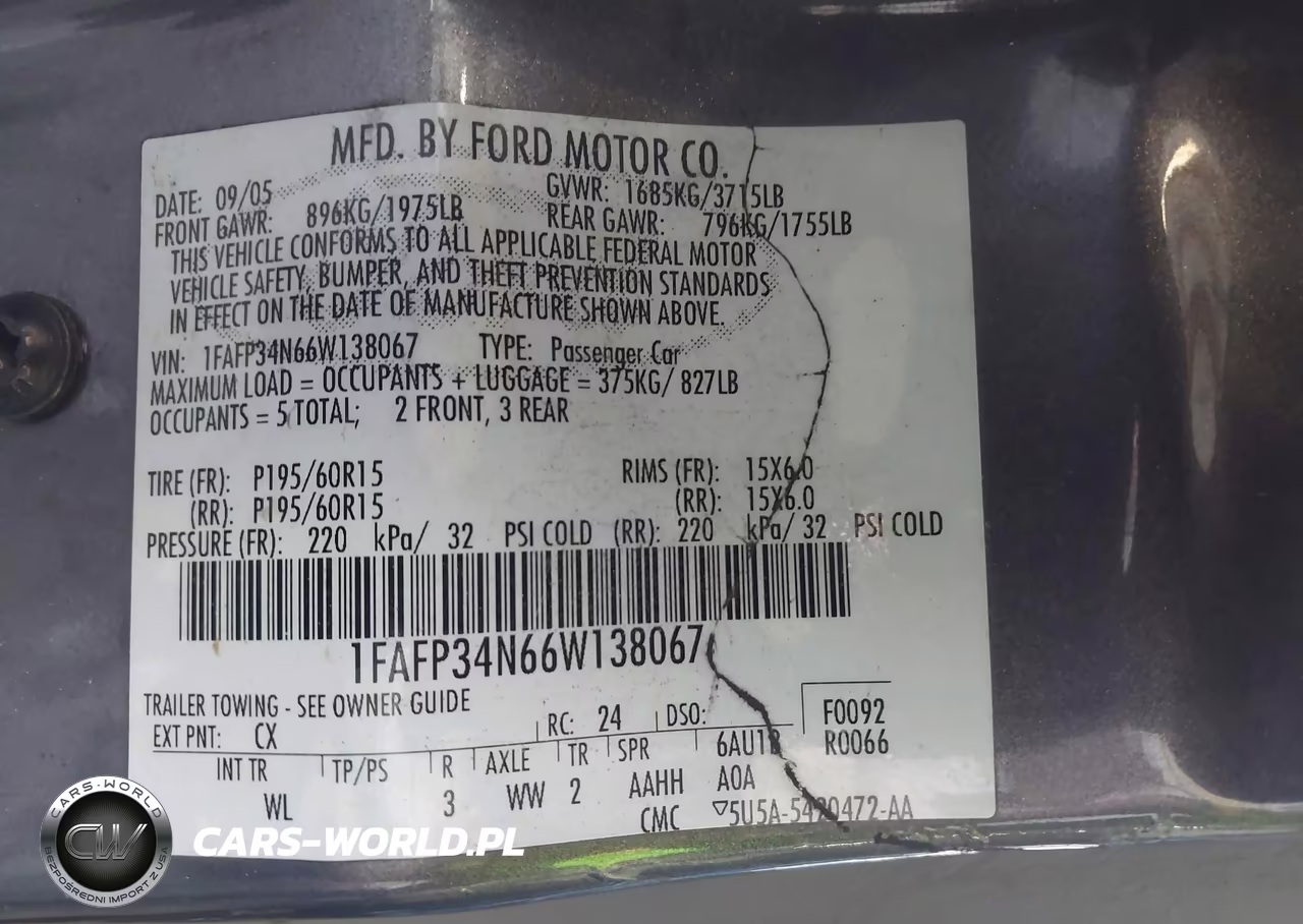 2006 Ford Focus Zx4 VIN:1FAFP34N66W138067 - 9