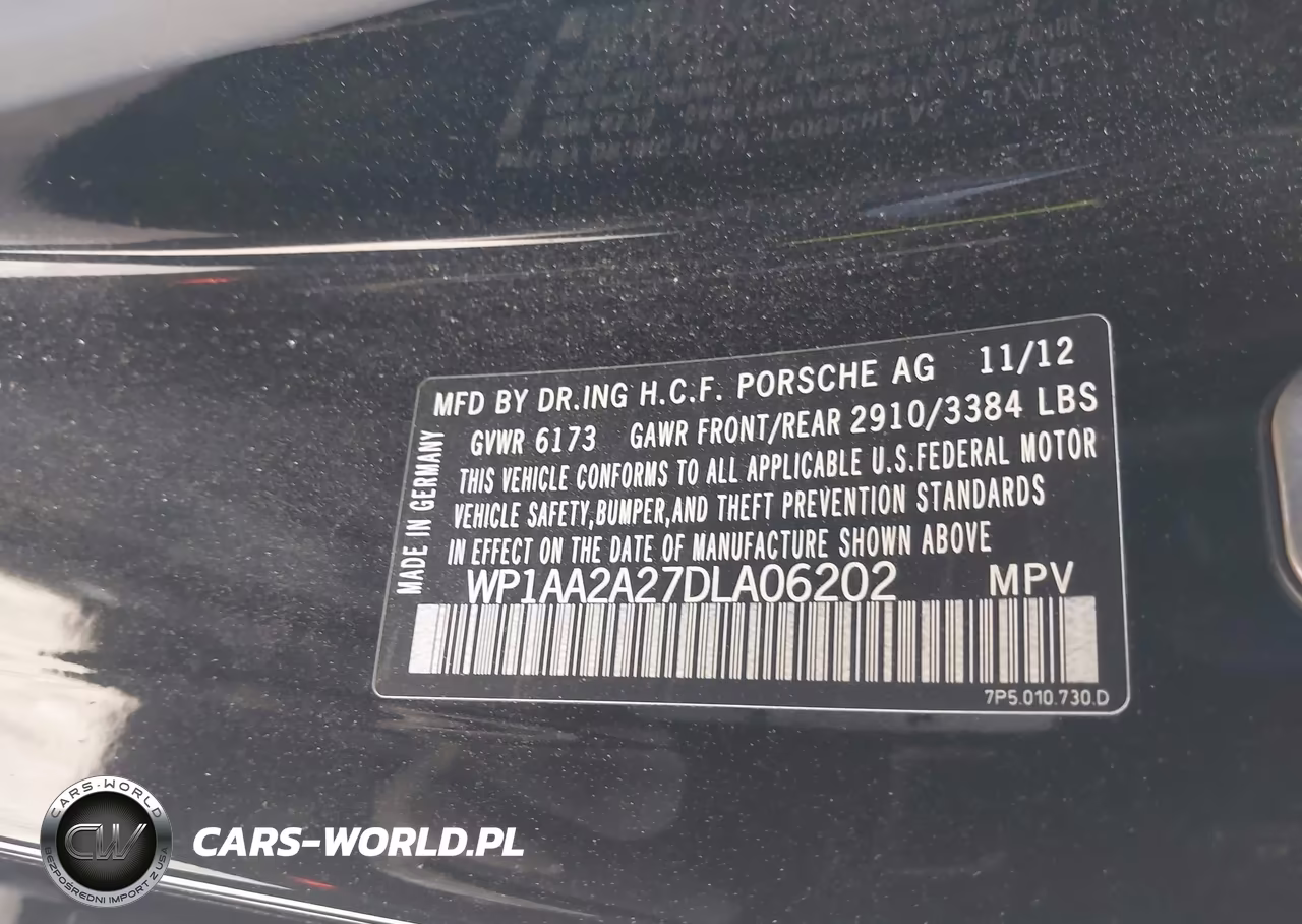 2013 Porsche Cayenne VIN:WP1AA2A27DLA06202 - 9