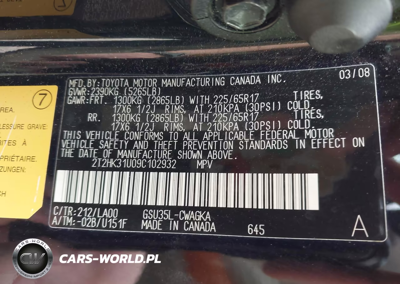 2009 Lexus Rx 350 VIN:2T2HK31U09C102932 - 9