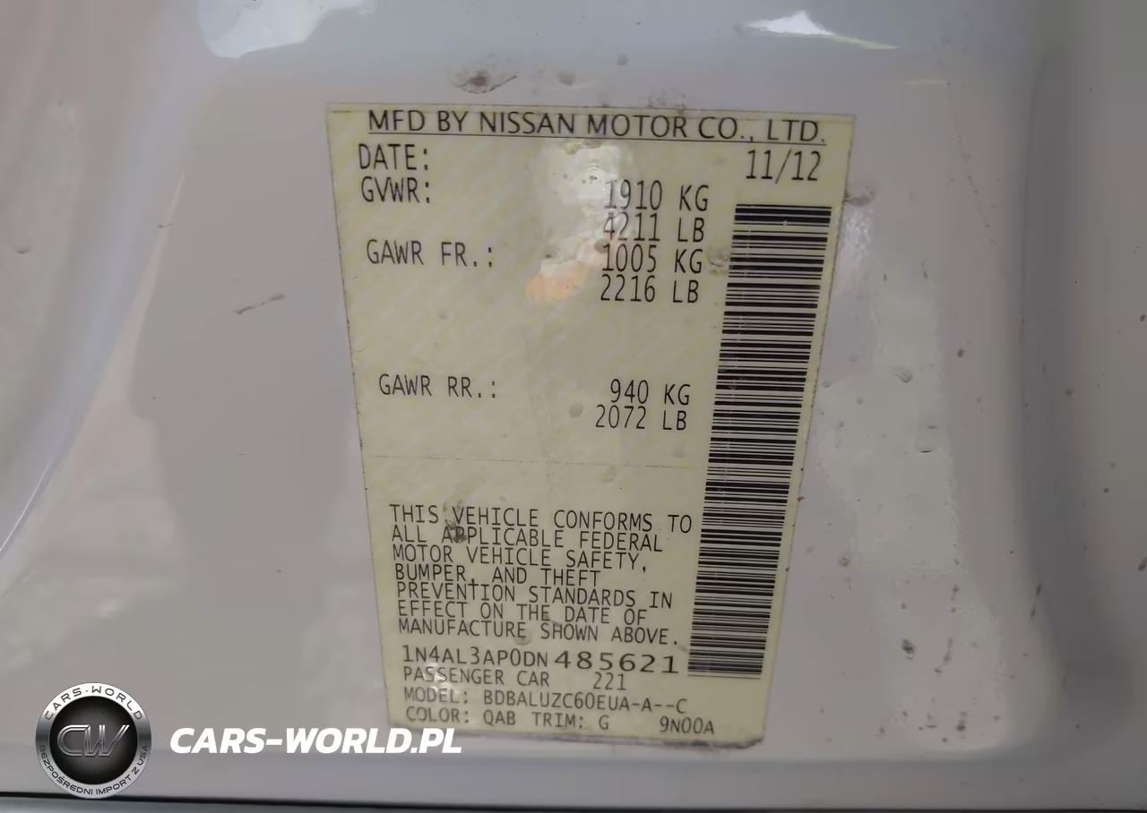 2013 Nissan Altima 2.5 Sv VIN:1N4AL3AP0DN485621 - 9