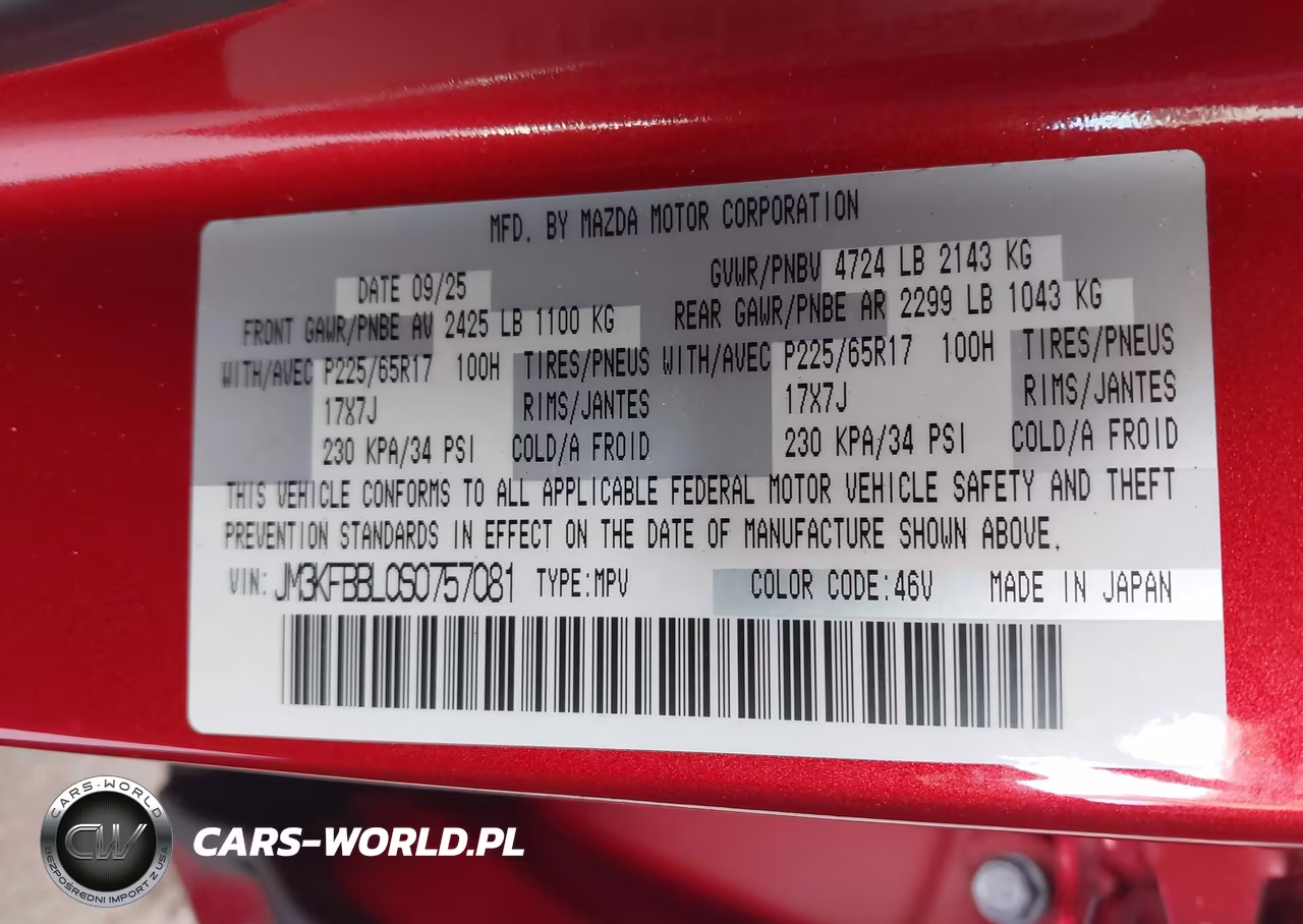 2025 Mazda Cx-5 2.5 S Select VIN:JM3KFBBL0S0757081 - 9