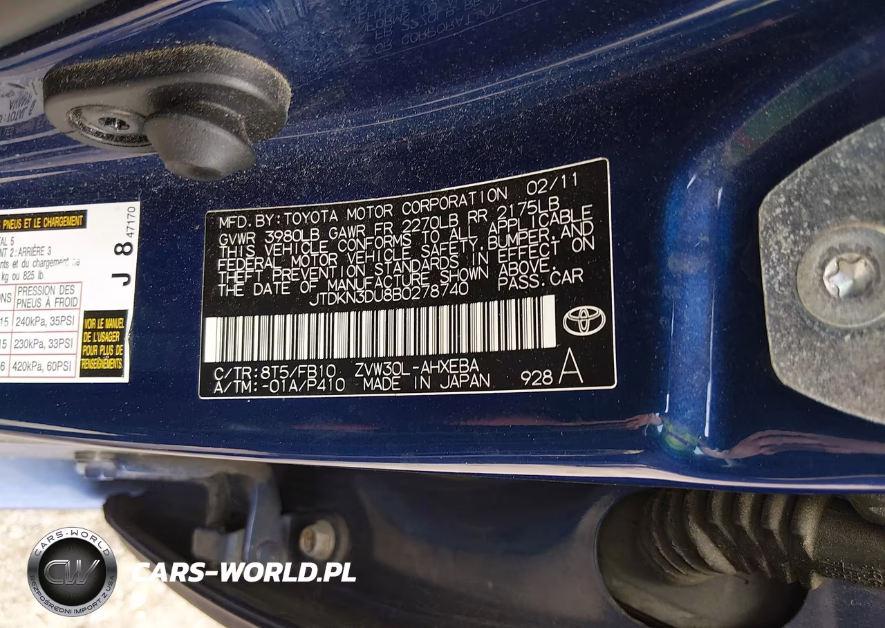2011 Toyota Prius Three VIN:JTDKN3DU8B0278740 - 9