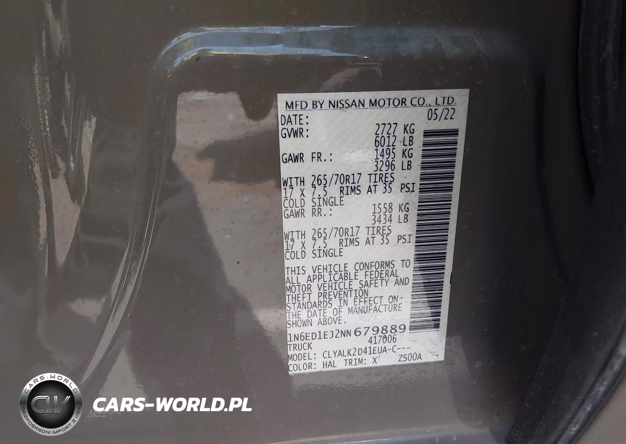 2022 Nissan Frontier Pro-X 4X2 VIN:1N6ED1EJ2NN679889 - 9