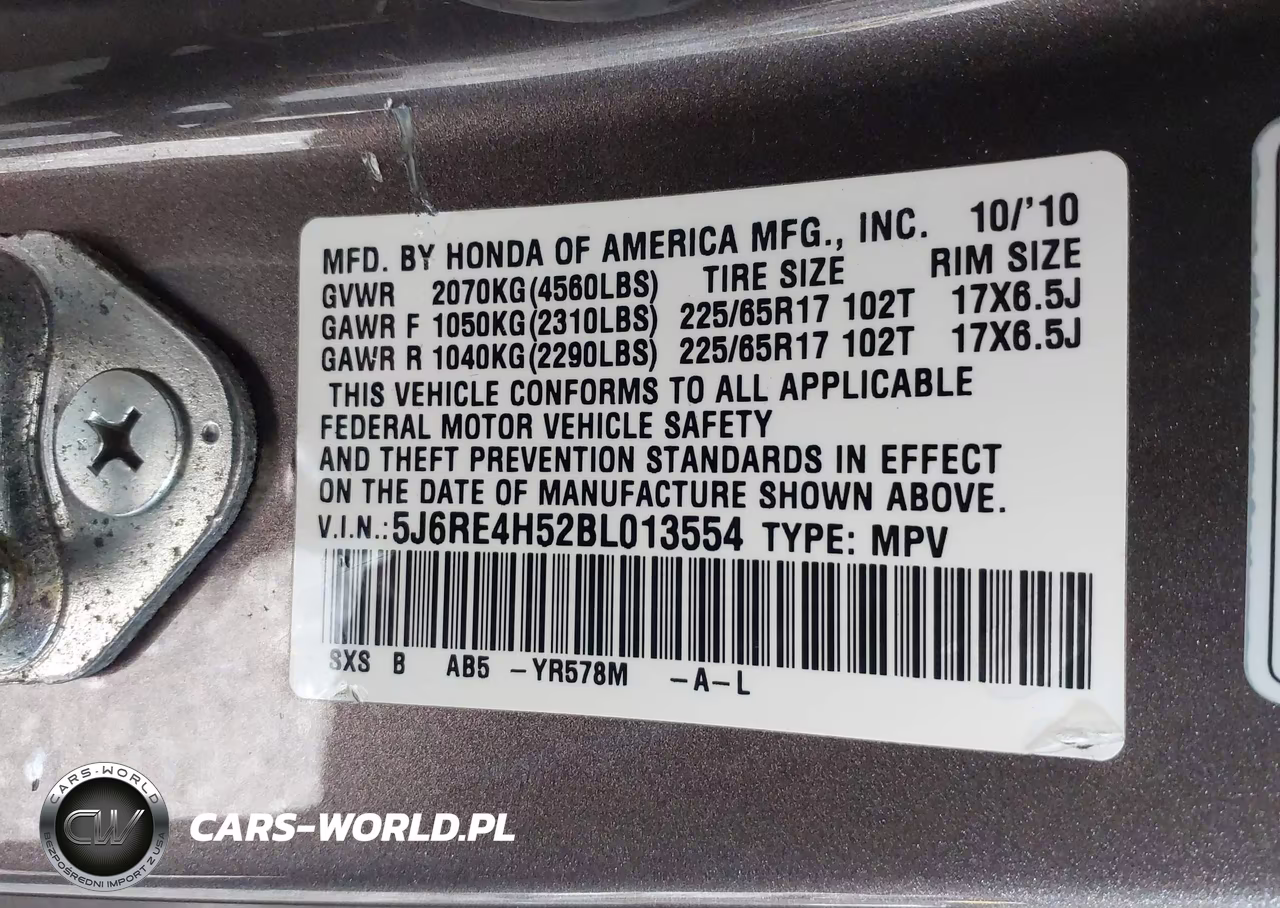 2011 Honda Cr-V Ex VIN:5J6RE4H52BL013554 - 9