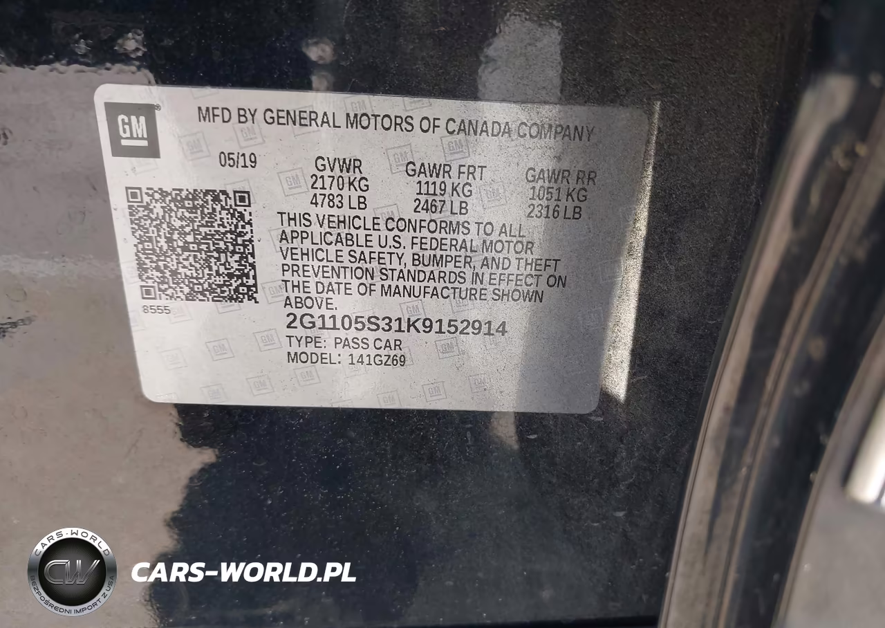 2019 Chevrolet Impala Premier VIN:2G1105S31K9152914 - 9