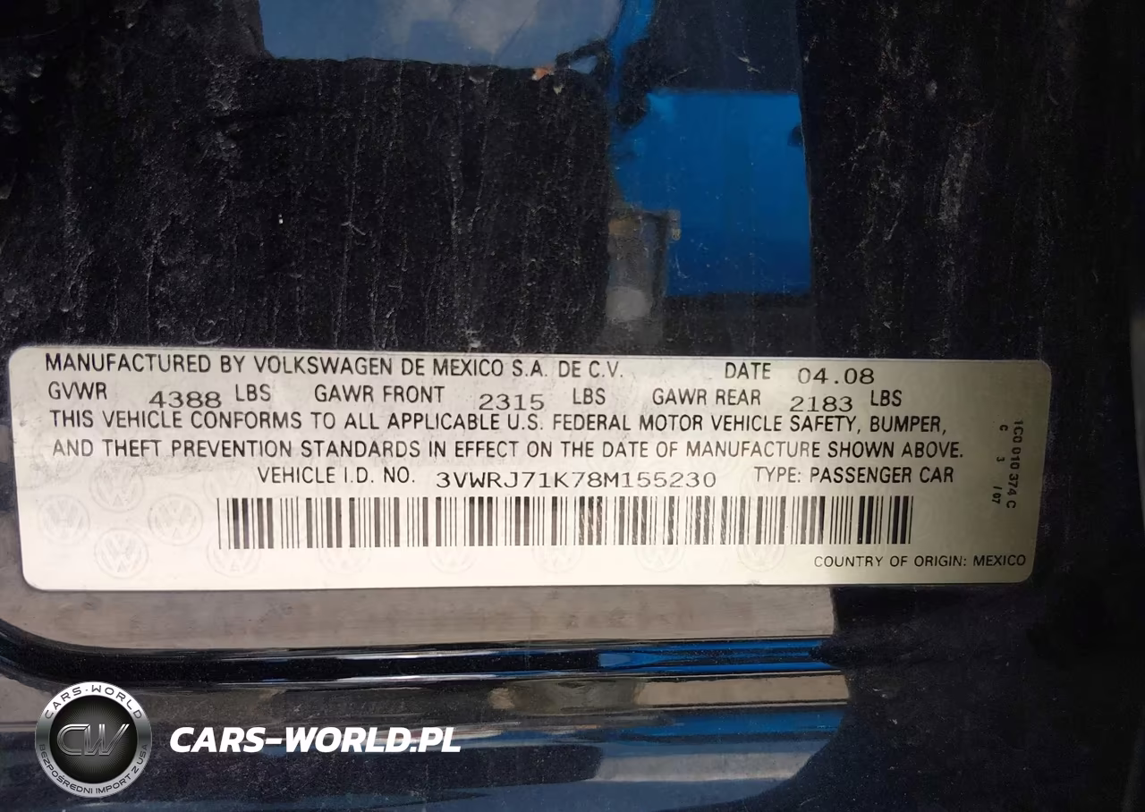 2008 Volkswagen Jetta Wolfsburg Edition VIN:3VWRJ71K78M155230 - 9