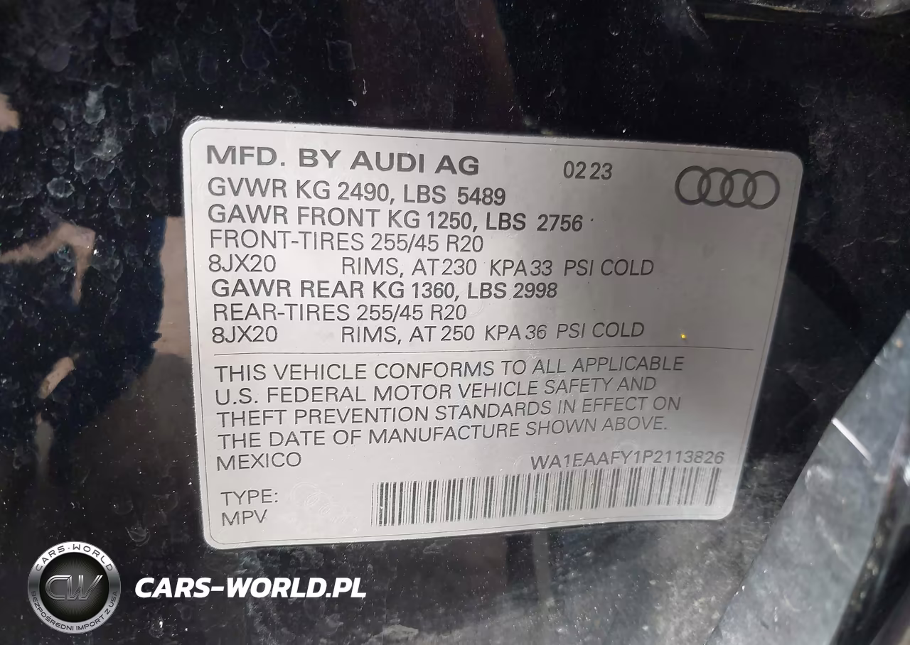 2023 Audi Q5 Premium Plus 45 Tfsi S Line Quattro VIN:WA1EAAFY1P2113826 - 9