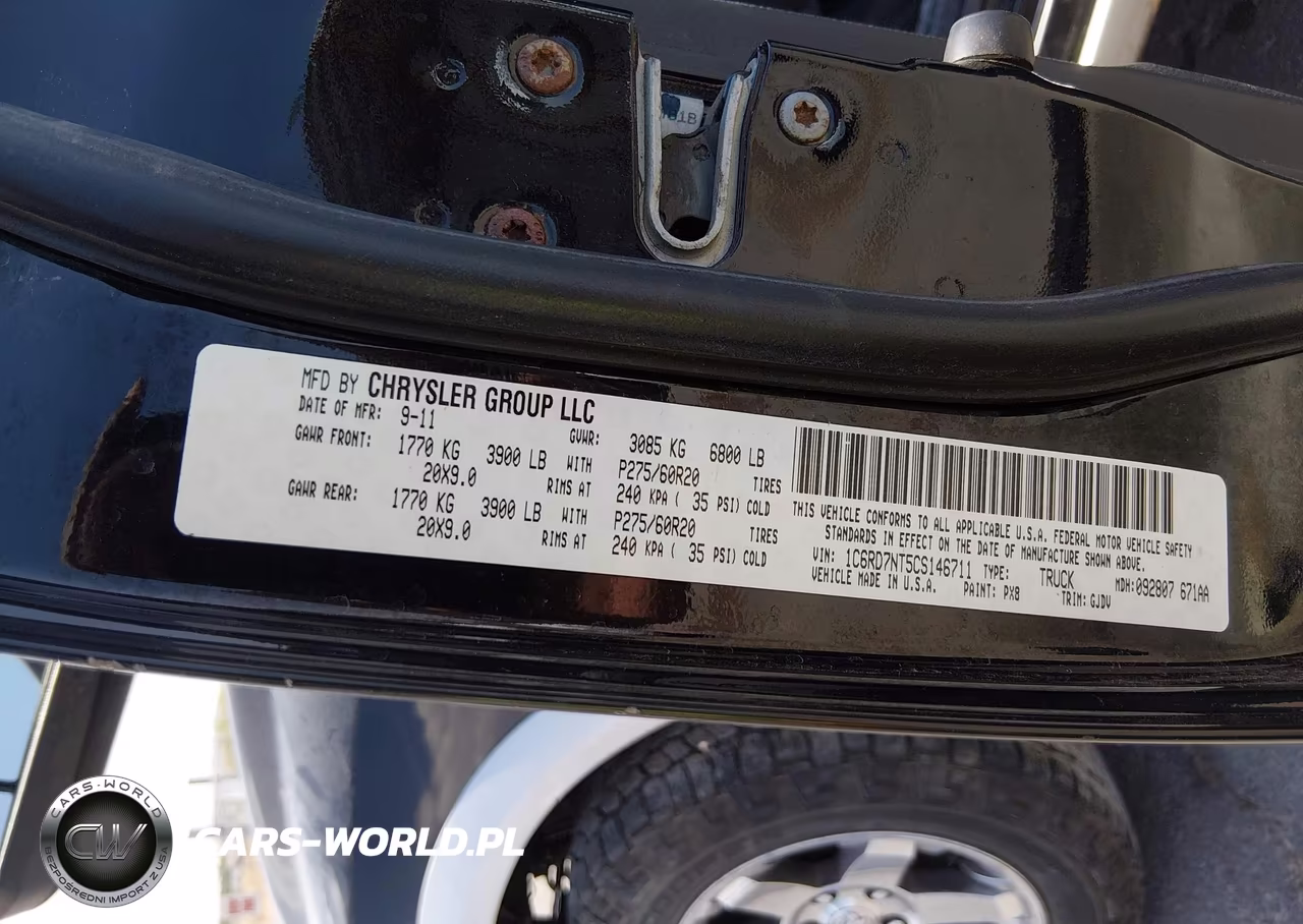 2012 Ram 1500 Laramie VIN:1C6RD7NT5CS146711 - 9
