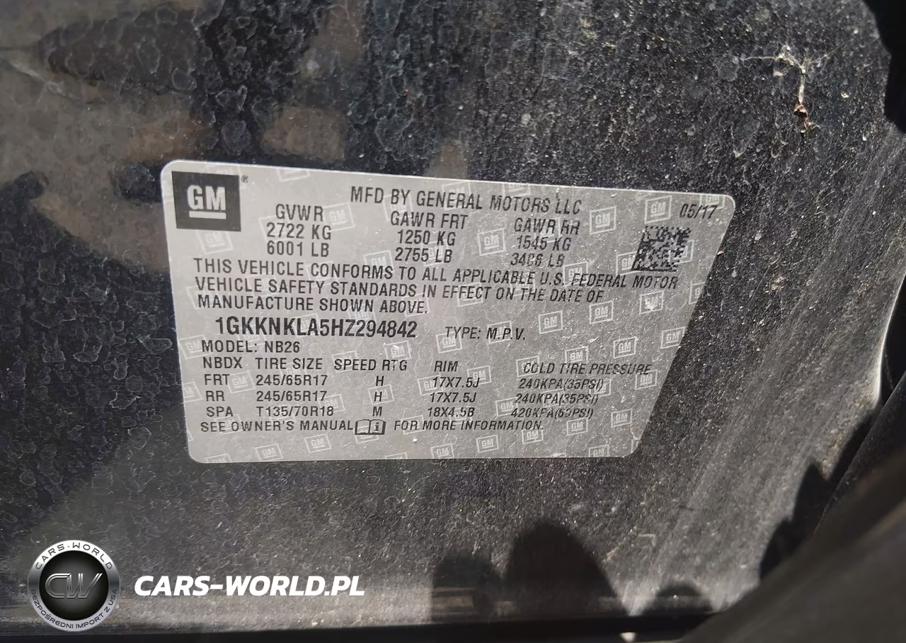 2017 GMC Acadia Sle-1 VIN:1GKKNKLA5HZ294842 - 9
