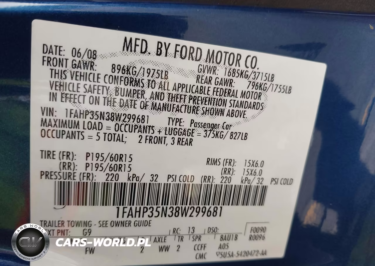 2008 Ford Focus Se-Ses VIN:1FAHP35N38W299681 - 9
