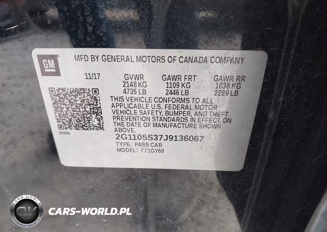 2018 Chevrolet Impala 1Lt VIN:2G1105S37J9136067 - 9